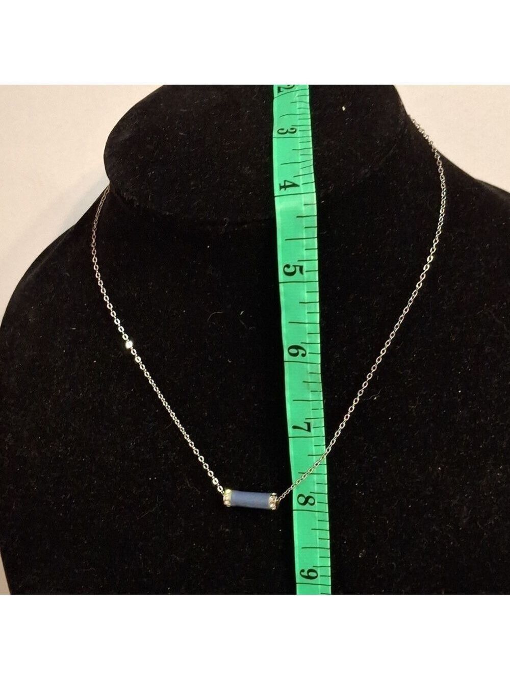 Lia Sophia blue barrel with crystals necklace